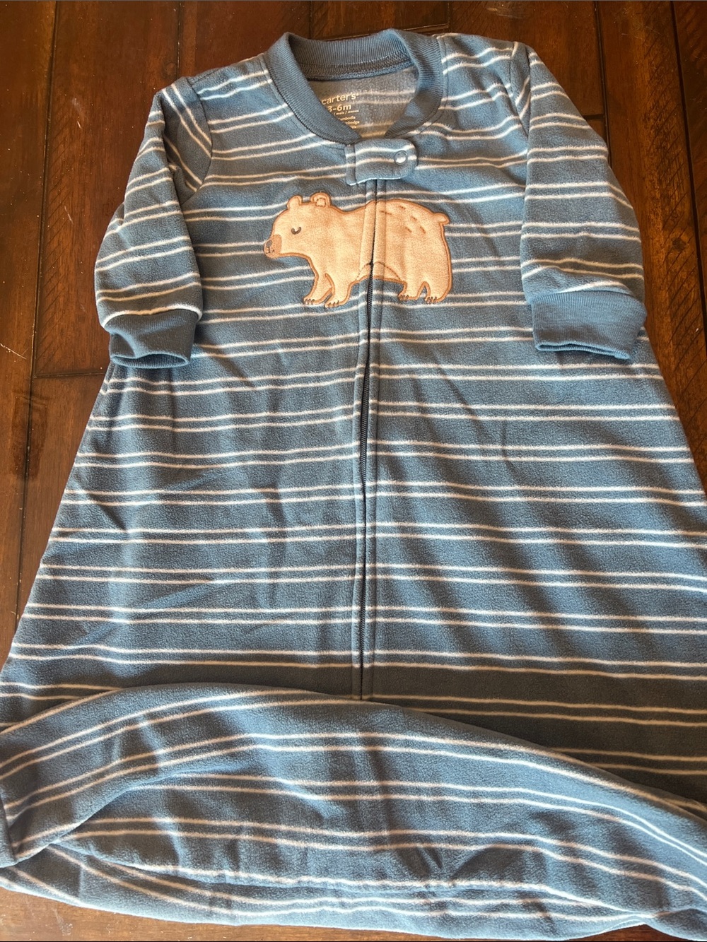 Carter's Blue & White Striped Bear Sleep Sack